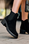 Low Classic Suede Ankle Boots Black Lalyllis