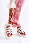 Fashionable Sandals With Straps White Malien