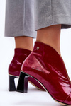 Leather Boots on Heel Maciejka 05262-15 Fuchsia