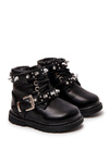 Children's Boots Warm With Fur Black Flossie