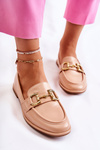 Women's Leather Loafers Nude Coriso