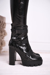 Women's Boots On High Heel Black Hortego