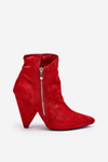 Asymmetrical Boots with Heels Lu Boo Red