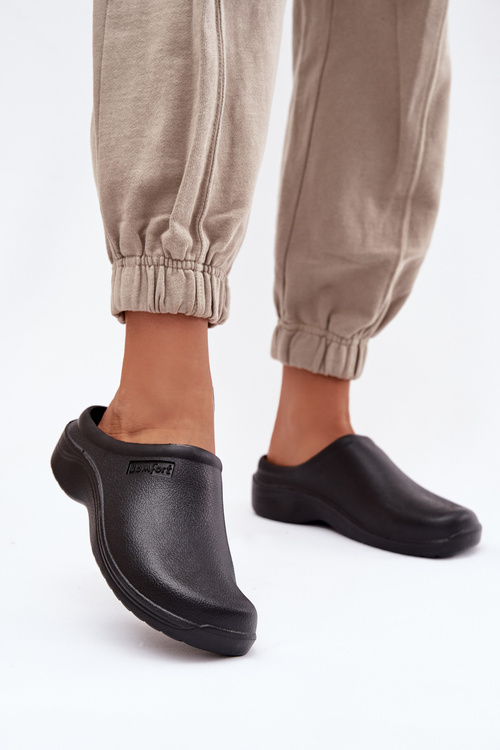 Damskie Chodaki Klapki Piankowe Czarne Parissa