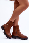 Women's Leather Ankle Boots Brown Elspetia 