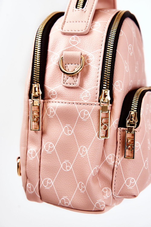 Women's Leather Backpack NOBO L1341-C004 Pink