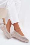 Ladies Mesh Ballerinas In Sporty Style Beige Virella