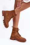 Women's Trapper Lace-Up Boots Camel Gordts