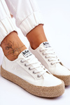 Fashionable Braided Sneakers Lee Cooper LCW-23-31-1796L White