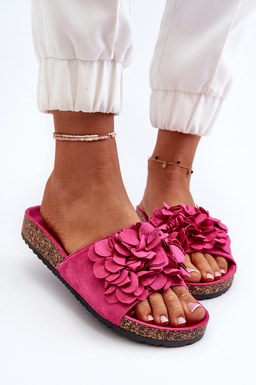 Women's Cork Platform Sandals in Fuchsia Jaihini