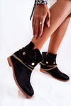 Suede Boots On Hidden Wedge Black Verine