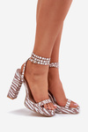 Women's Heeled Sandals With Strap Zebra Fevenne