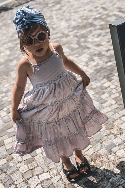 Children's Sandals With Drawstring Black Bubble Gum