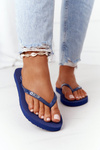 Women's Sliders Flip-Flops Big Star FF274A614 Navy