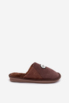 Men's Slippers With Embroidery Brown Presine