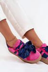 Women's Sneakers With Velvet Bow Fuchsia Ashlyn