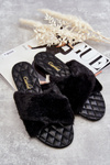 Women's Flat Heels With Fur Black Lussie