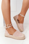 Espadrilles On A Straw Platform Beige Bali