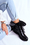Women’s Boots Lacquered Leather Black Montegero