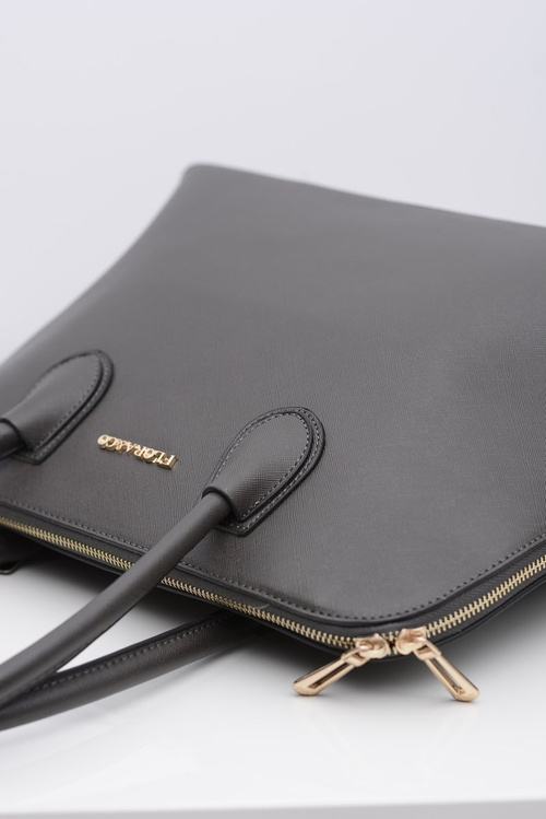 Women's Large Dark Grey Classic Handbag