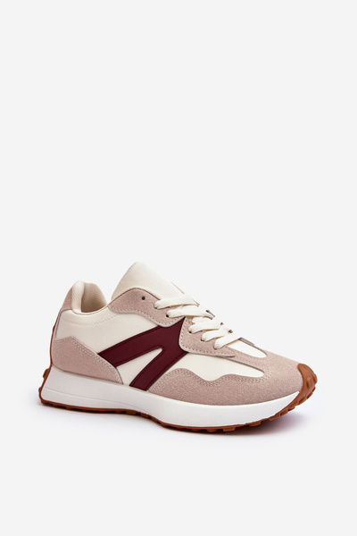 Women's Beige-Burgundy Sports Shoes Chloette