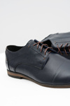 Men's Leather Navy Blue Livio Half Boots