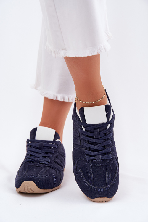 Women Sports Shoes Made Of Eco Suede Navy Dorella