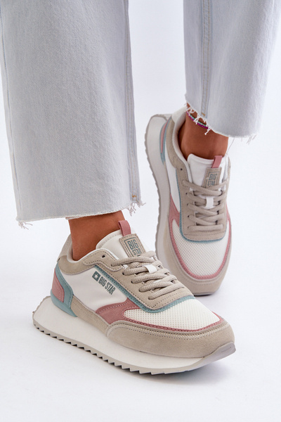 Damskie Sneakersy Białe Memory Foam System Big Star NN274690