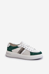 Women's Leather Sneakers D&A LR110 Green-White