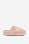 Furry slippers with Flowers Pink Selinne