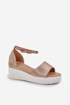 Lightweight Sandals On A Platform And Delicate Wedge Gold Gillifia