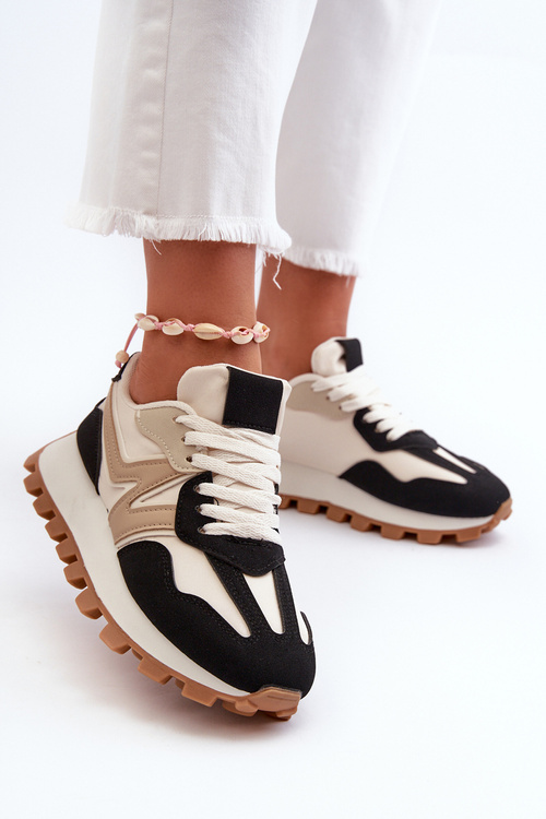 Damskie Buty Sportowe Sneakersy Czarne Kalelia 