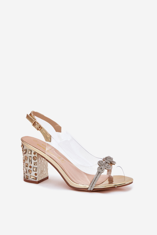 Transparent Heeled Sandals D&A MR51-705 Gold