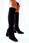 Stiletto Suede Boots Black Corises