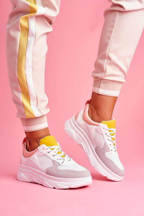 Sporty Women's Shoes Pink White Fresno