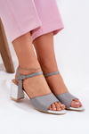Ladies Heeled Sandals Vinceza 20275 Gray