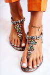 Women's Sandals Flip-flops With Cubic Zirconia Grey Ivanne