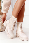 Women's Platform Boots Beige My Need