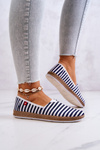 Espadryle Damskie W Paski Slip-on Granatowe Big Star FF276027