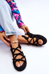Women's Fashionable Braided Sandals Black Tiffanie