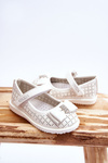 Children's Ballerinas With Velcro Bow White Halle