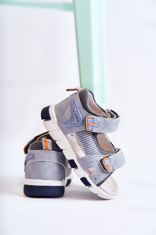 Sandałki Dziecięce Wygodne Szare Samell