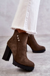 Suede Boots On High Heel Green Lagerlla