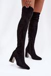 Women's Eco Suede Over Knee Boots Heel Thamine