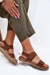 Ladies Leather Sandals Inblu AA0001KU Camel