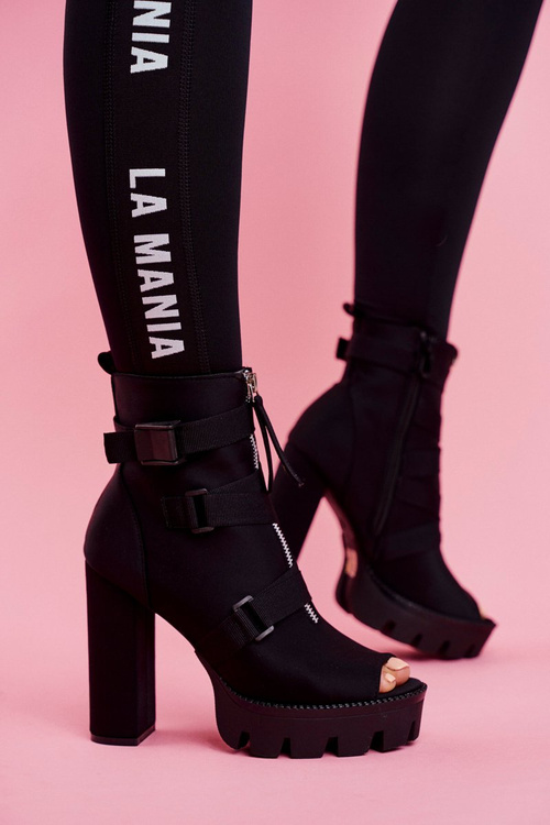 Women's Boots On High Heel Black Gladios