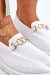 Women's Slip-On Sneakers With Embellishment White Alena