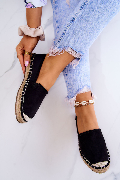 Espadryle Damskie Klasyczne Czarne Big Star JJ274952
