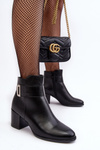 Women's Heeled Boots With Ornament Black Janeya