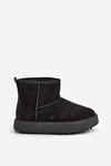 Women's Snow Boots On Platform Made Of Eco Suede Black Atteria